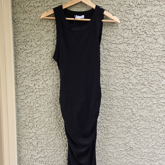 Michael Stars Rouched Cotton Midi Dress - Picture 2 of 7